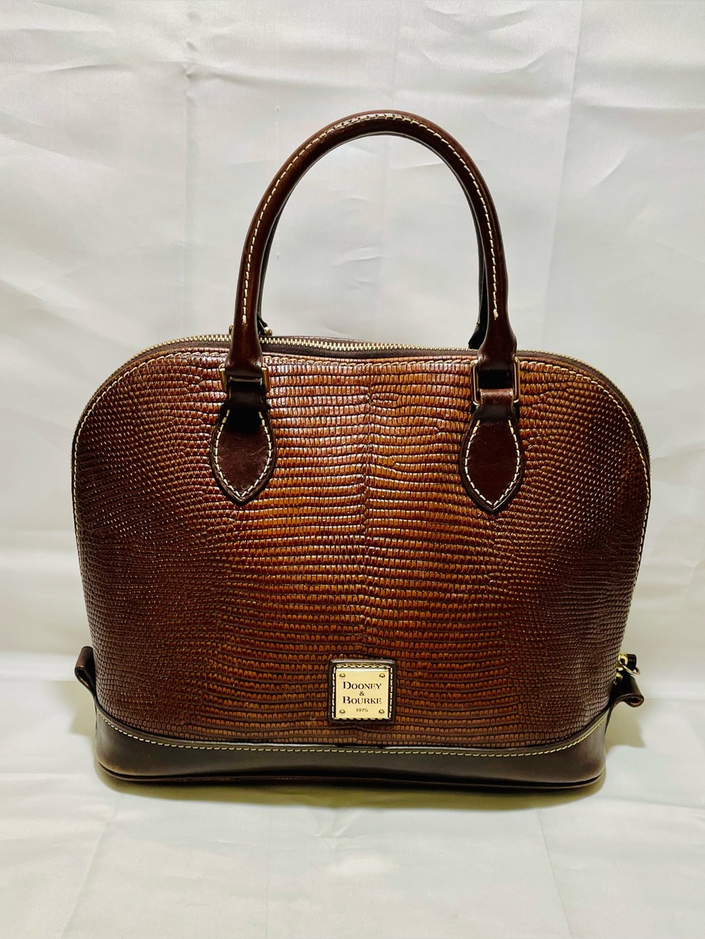 Dooney & Bourke Embossed Lizard Zip Zip Satchel